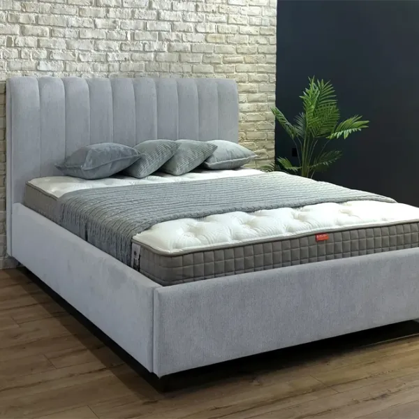 Кровать Crinela Rita Prestige Glow 15 160 x 200 см / Фанера / Светло Серый photo 4