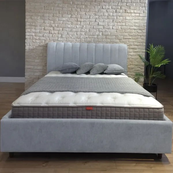 Кровать Crinela Rita Prestige Glow 15 160 x 200 см / Фанера / Светло Серый photo 5