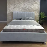 Кровать Crinela Rita Prestige Glow 15 160 x 200 см / Фанера / Светло Серый photo 5