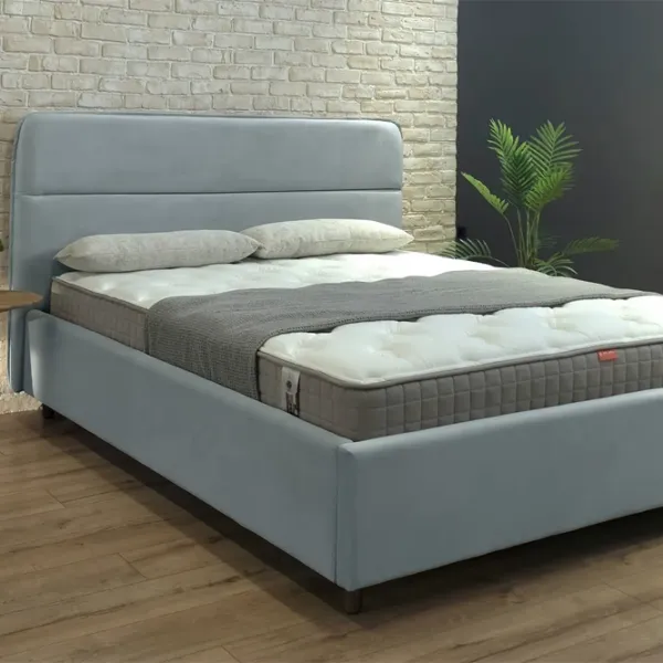 Кровать Crinela Milana Prestige Velluto 15 160 x 200 см / Фанера / Серебристо-серый photo 4