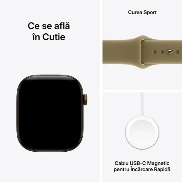 Ceas inteligent Apple Watch Series 12 1.8" / 42 mm / Bronze - Olive / MJEF4ET/A photo 4