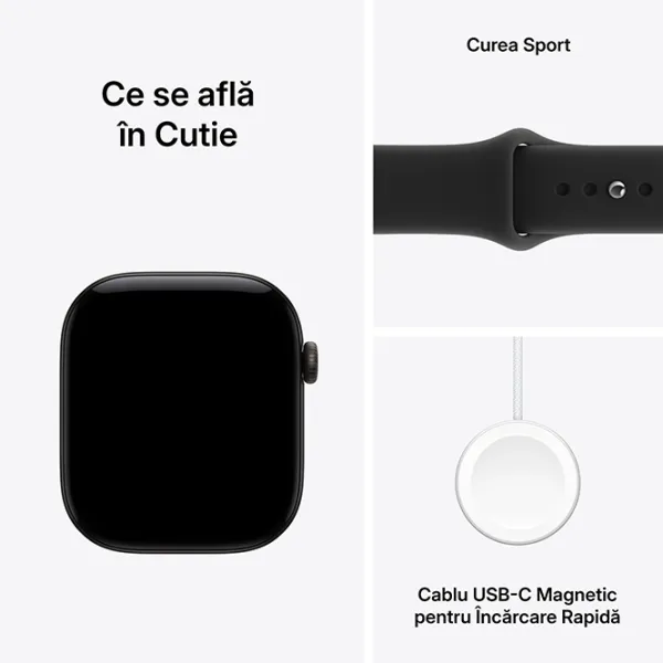 Ceas inteligent Apple Watch Series 12 1.96" / 46 mm / Black - Black / MJEK4ET/A photo 4