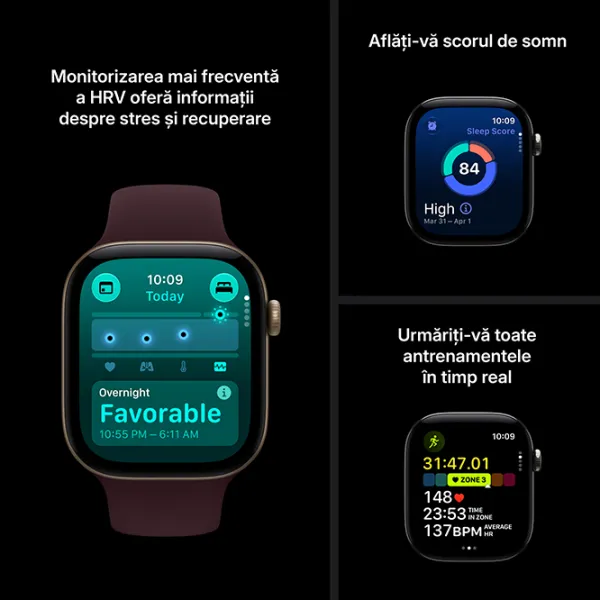 Ceas inteligent Apple Watch Series 12 1.8" / 42 mm / Bronze - Dark Bronze / MKDC4ET/A photo 6
