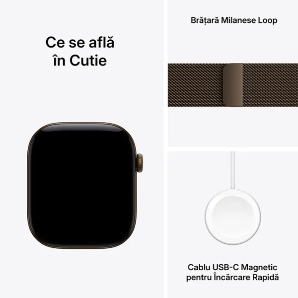 Ceas inteligent Apple Watch Series 12 1.96" / 46 mm / Bronze - Dark Bronze / MKD74ET/A photo 4