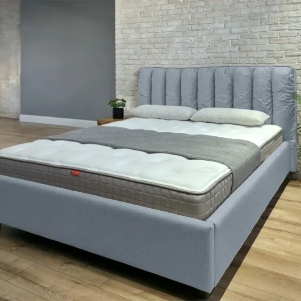 Кровать Crinela Eva Prestige Glow 15 160 x 200 см / Фанера / Светло Серый photo 3