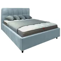 Кровать Crinela Isabela Prestige Velluto 15 160 x 200 см / Фанера / Серебристо-серый