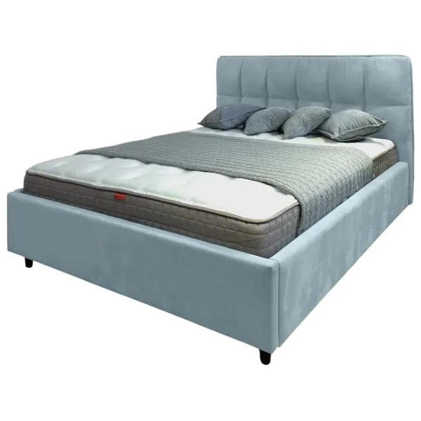 Кровать Crinela Isabela Prestige Velluto 15 160 x 200 см / Фанера / Серебристо-серый photo 2