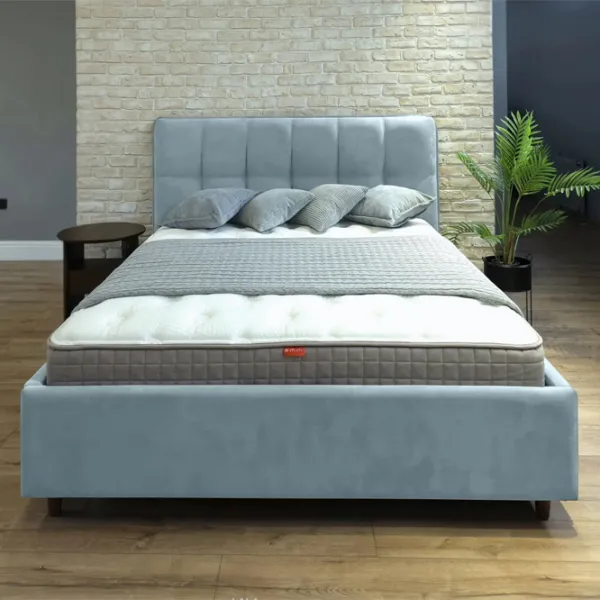 Кровать Crinela Isabela Prestige Velluto 15 160 x 200 см / Фанера / Серебристо-серый photo 5