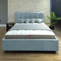 Кровать Crinela Isabela Prestige Velluto 15 160 x 200 см / Фанера / Серебристо-серый photo 5