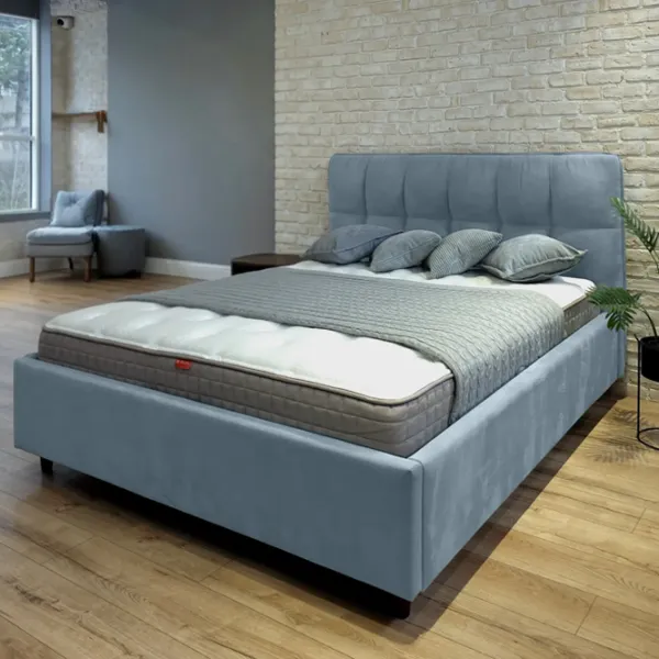 Кровать Crinela Isabela Prestige Velluto 16 160 x 200 см / Фанера / Серый photo 4
