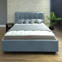 Кровать Crinela Isabela Prestige Velluto 16 160 x 200 см / Фанера / Серый photo 5