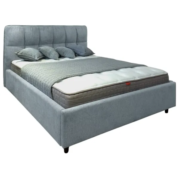 Кровать Crinela Isabela Prestige Glow 15 180 x 200 см / Фанера / Светло Серый photo 1