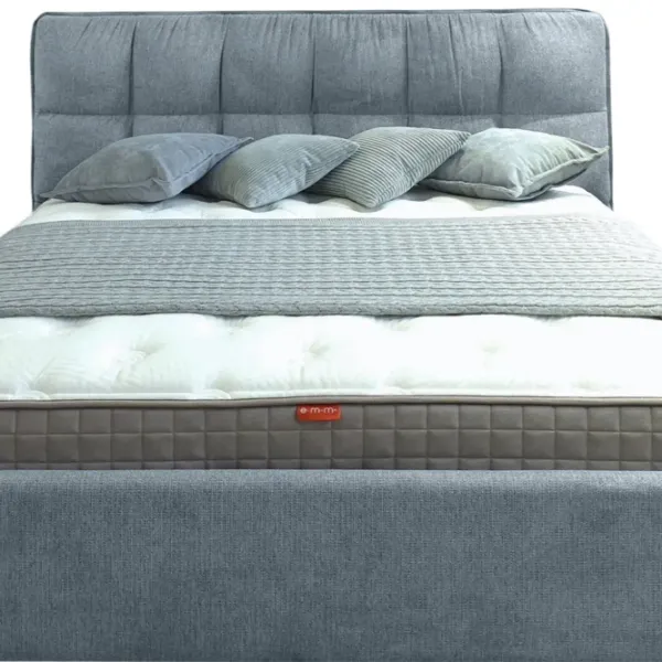 Кровать Crinela Isabela Prestige Glow 15 180 x 200 см / Фанера / Светло Серый photo 3