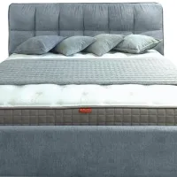 Кровать Crinela Isabela Prestige Glow 15 180 x 200 см / Фанера / Светло Серый photo 3