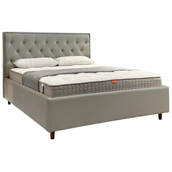Кровать Crinela Elena Prestige Velluto 03 140 x 200 см / Фанера / Темно-бежевый photo 1