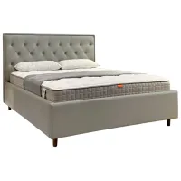 Кровать Crinela Elena Prestige Velluto 03 140 x 200 см / Фанера / Темно-бежевый