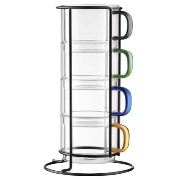Set de căni Ardesto Shine mix 350 ml / Sticlă / Transparent photo 1