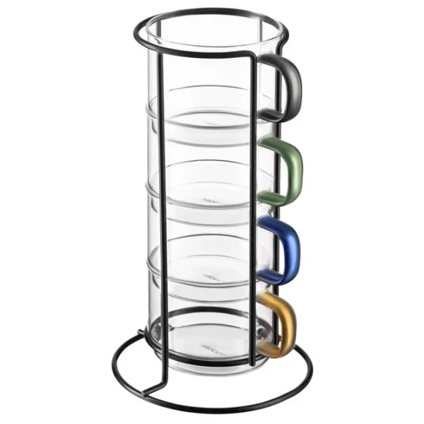 Set de căni Ardesto Shine mix 350 ml / Sticlă / Transparent photo 3