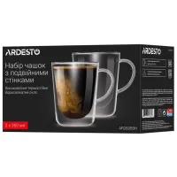 Set de căni Ardesto AR2635BH 350 ml / Sticlă borosilicată / Transparent photo 3
