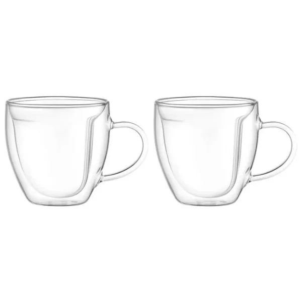 Set de cești Ardesto AR2625BHL 250 ml / Sticlă borosilicată / Transparent photo 1