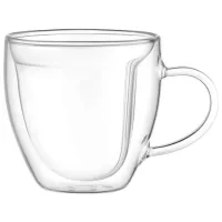 Set de cești Ardesto AR2625BHL 250 ml / Sticlă borosilicată / Transparent photo 3