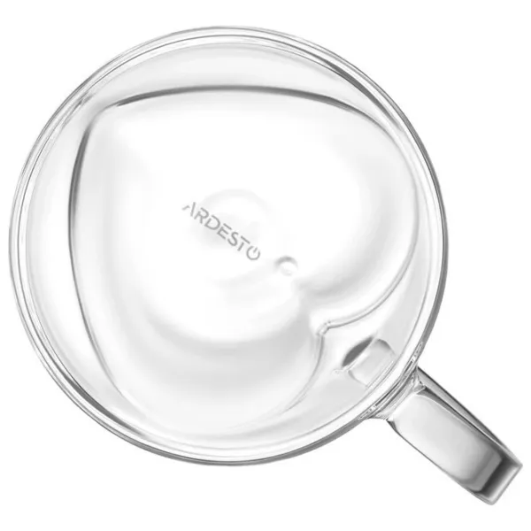 Set de cești Ardesto AR2625BHL 250 ml / Sticlă borosilicată / Transparent photo 4