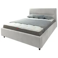 Кровать Crinela Alisa Prestige Velluto 02 140 x 200 см / Фанера / Бежевый photo 2