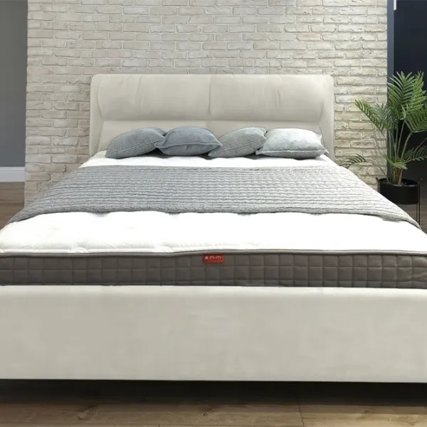 Кровать Crinela Alisa Prestige Velluto 02 140 x 200 см / Фанера / Бежевый photo 5