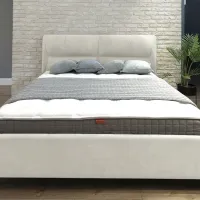 Кровать Crinela Alisa Prestige Velluto 02 140 x 200 см / Фанера / Бежевый photo 5