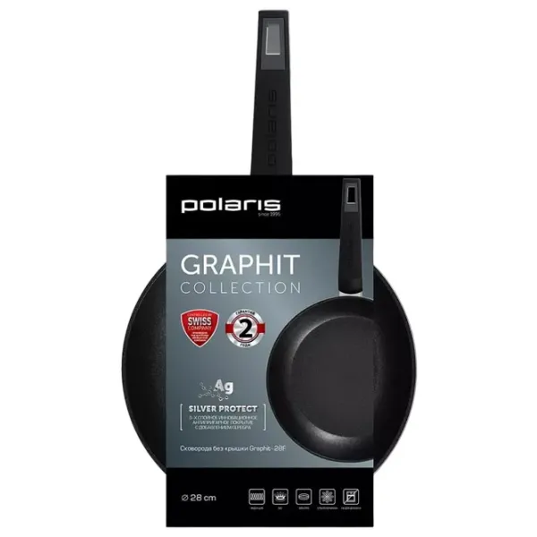 Сковорода Polaris Graphit 28F Универсальная / 28 см / Графит photo 4