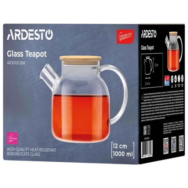 Заварочные чайники Ardesto AR3010GBM 1л / Прозрачный photo 7