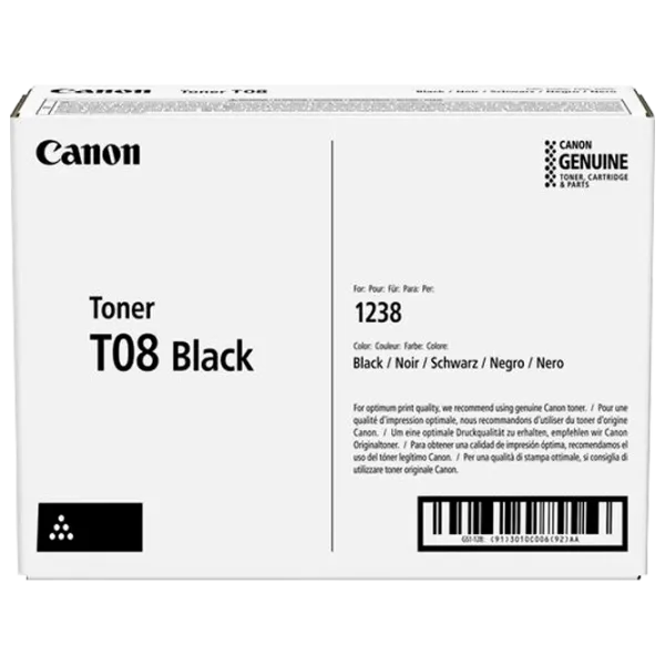 Cartuș Canon T08 Black/ / Laser photo 1