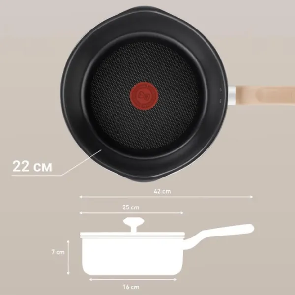 Tigaie Tefal One Pick Pot G1748604 Universală / 22 cm / Olive photo 4