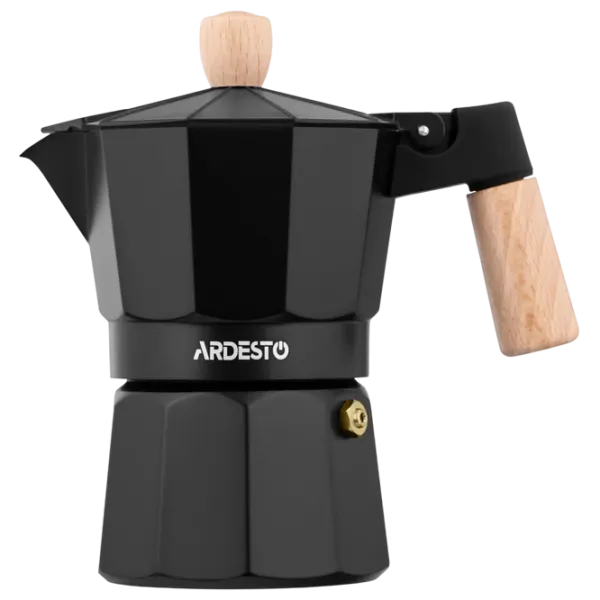 Cafetieră gheizer Ardesto AR8103W 0.12l / Aluminiu / Black photo 1