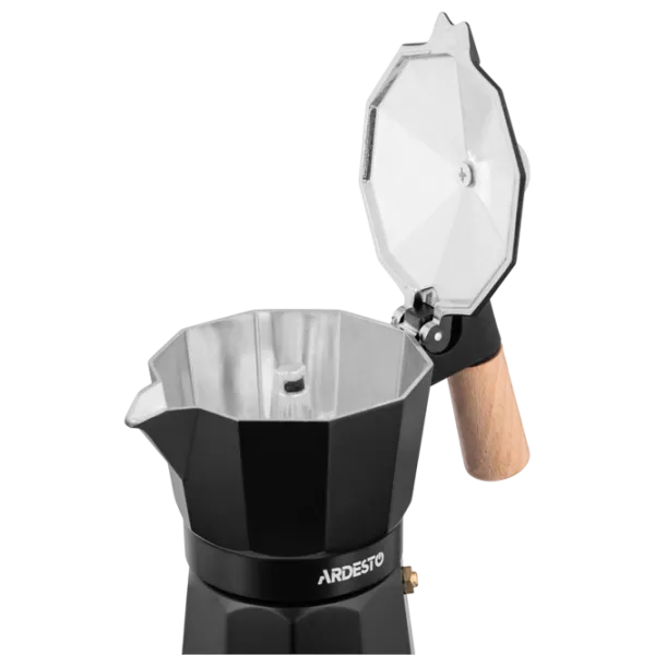Cafetieră gheizer Ardesto AR8103W 0.12l / Aluminiu / Black photo 4