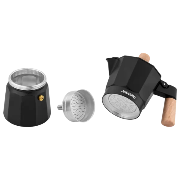 Cafetieră gheizer Ardesto AR8103W 0.12l / Aluminiu / Black photo 5