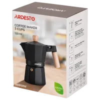 Cafetieră gheizer Ardesto AR8103W 0.12l / Aluminiu / Black photo 7