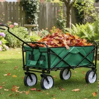 Cărucior de grădină GardenLine WOZ5168 Green / 1 photo 4