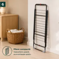 Uscător de rufe Lunaro WING PLUS-BK Pe podea/ Oțel photo 4
