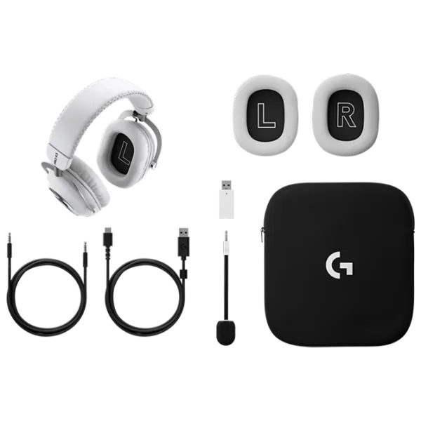Наушники Logitech G Pro X 3 Белый Беспроводные + Проводные/ Игровой photo 3