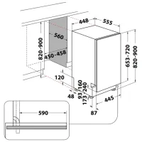Посудомоечная машина Whirlpool WH4ID10CS60 Узкая / Черный photo 11