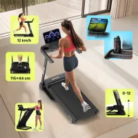 Bandă de alergat Zipro Luma 12 km/h / 120 kg / Black photo 10