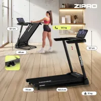 Bandă de alergat Zipro Luma 12 km/h / 120 kg / Black photo 11