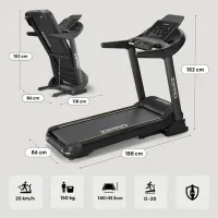 Беговая дорожка Zipro Pacemaker iConsole+ 18 км/ч / 150 кг / Черный photo 10