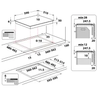 Индукционная варочная панель Whirlpool WTX6014DCF Стеклокерамика / Черный photo 9