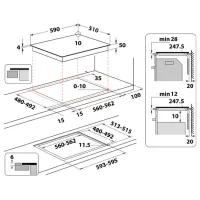 Индукционная варочная панель Whirlpool WTX6019DCF Стеклокерамика / Черный photo 8