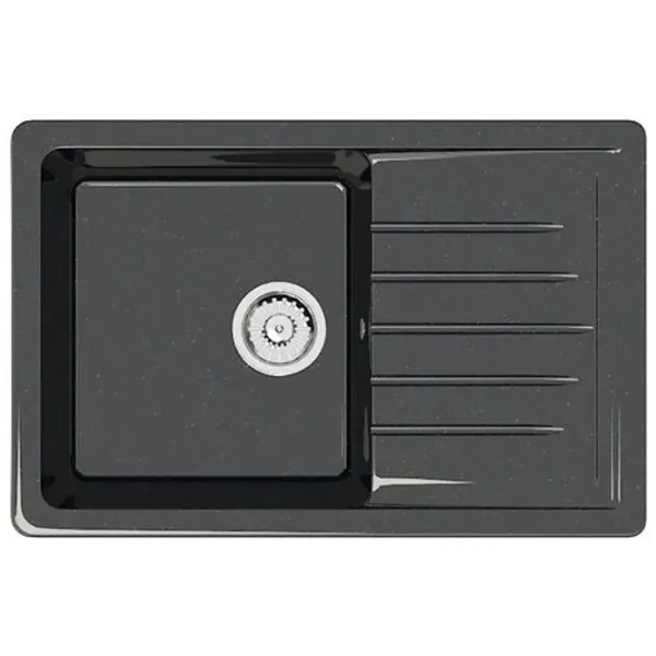 Chiuvetă Marrbaxx Z016Q4 74 x 49 / Piatră artificială / Black photo 1