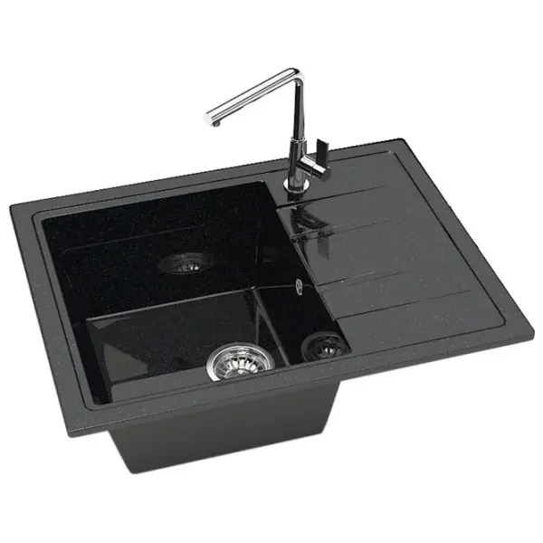 Chiuvetă Marrbaxx Z150Q4 57.5 x 47 / Piatră artificială / Black photo 2