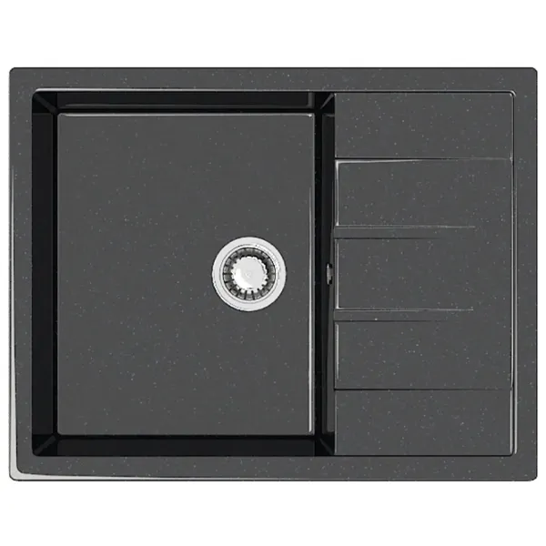 Chiuvetă Marrbaxx Z151Q4 64.5 x 50.5 / Piatră artificială / Black photo 1
