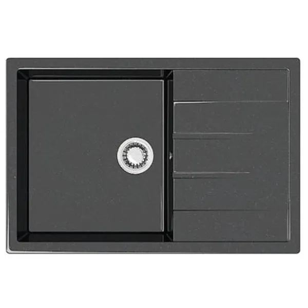 Chiuvetă Marrbaxx Z161Q4 75 x 50.5 / Piatră artificială / Black photo 1